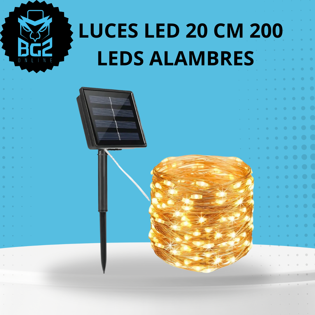 LUCES LED 20 CM 200 LEDS ALAMBRES